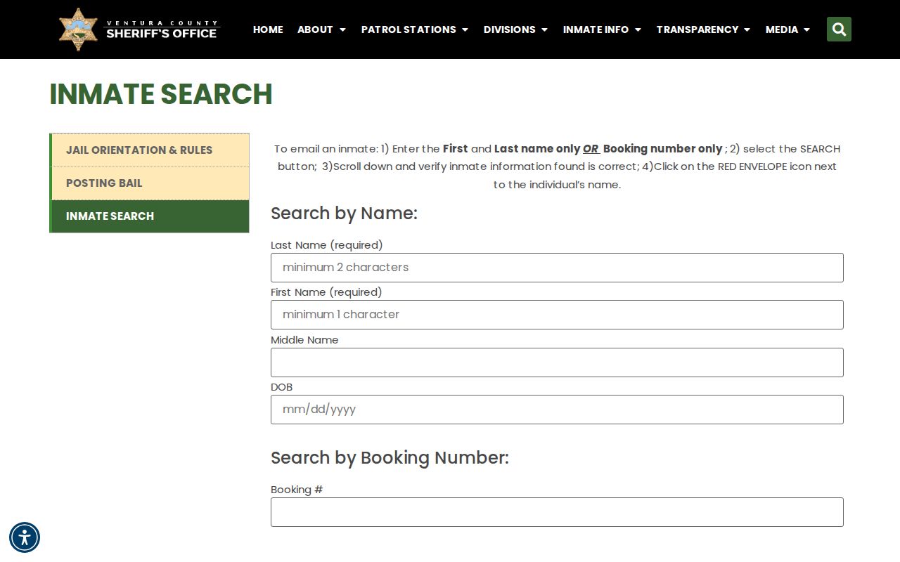 Simi Valley public records lookup in the Ventura County inmate search